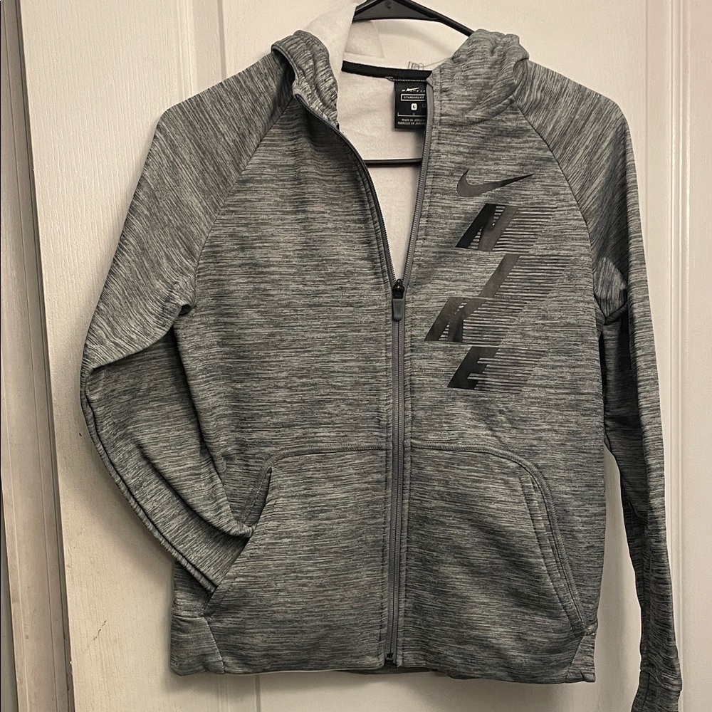 Nike Heather Gray Full-Zip Hoodie